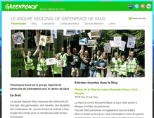 Tablet Screenshot of greenpeacevaud.ch